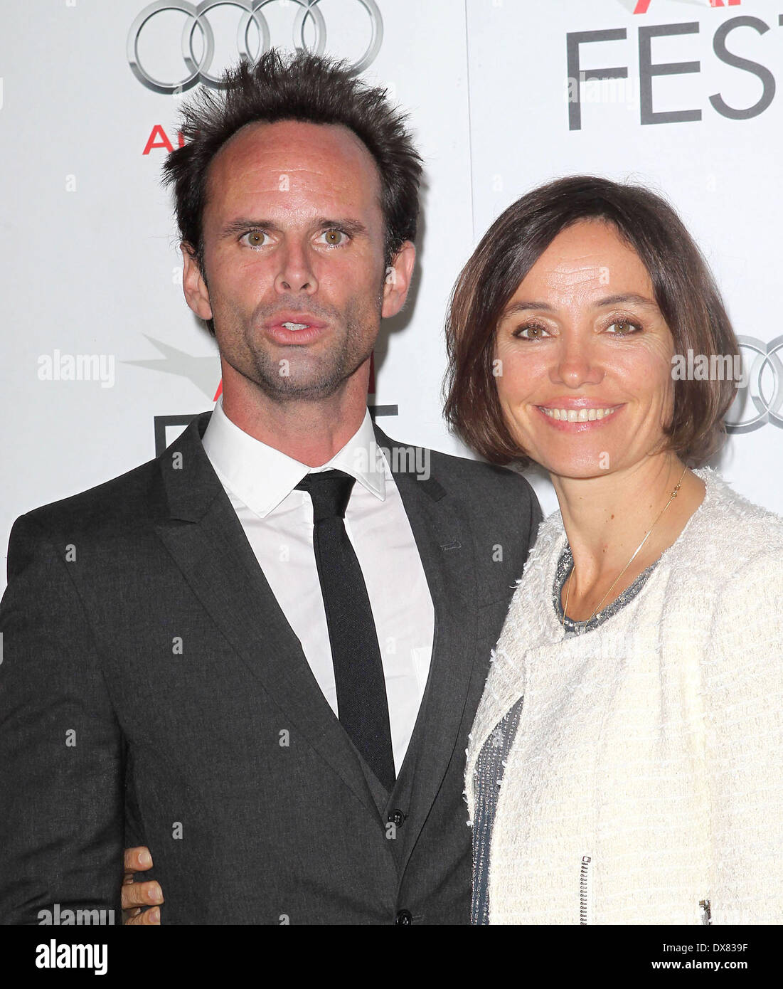 Walton Goggins, Nadia Conners, AFI Fest - 'Quartett' - Premiere in der Graumans Chinese Theatre - Ankünfte Los Angeles, Kalifornien - 08.11.12 mit: Walton Goggins, Nadia Conners wo: Hollywood, Kalifornien, Vereinigte Staaten, wann: 8. November 2012 Stockfoto