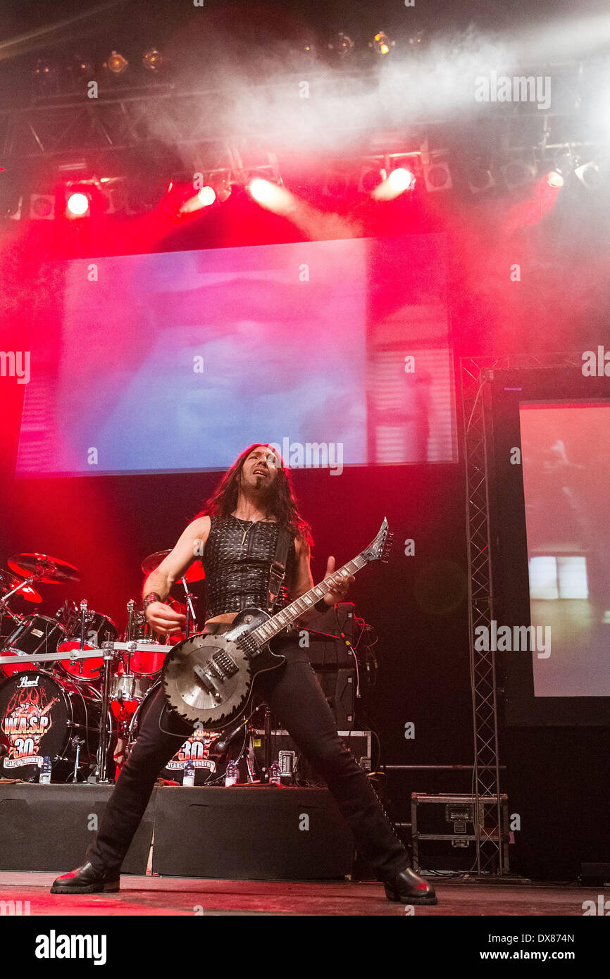 Mike Duda von W.A.S.P die live am Campo Pequeno. Lissabon, Portugal - 10.11.12 mit: Mike Duda wo: Lisboa, Lissabon, Portugal bei: 10. November 2012 Stockfoto