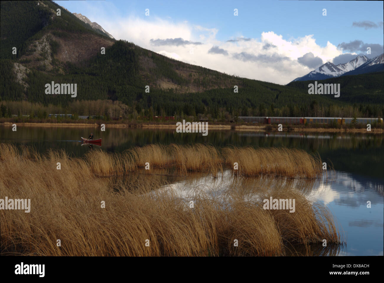 Vermillion See und schwefelreichen Berg, Banff, Kanada Stockfoto