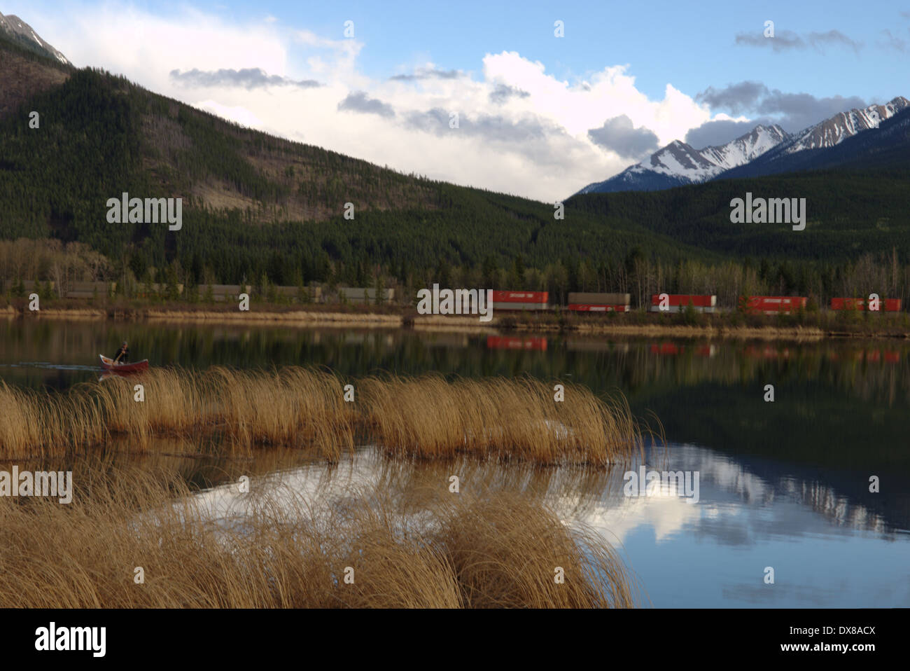 Vermillion See und schwefelreichen Berg, Banff, Kanada Stockfoto