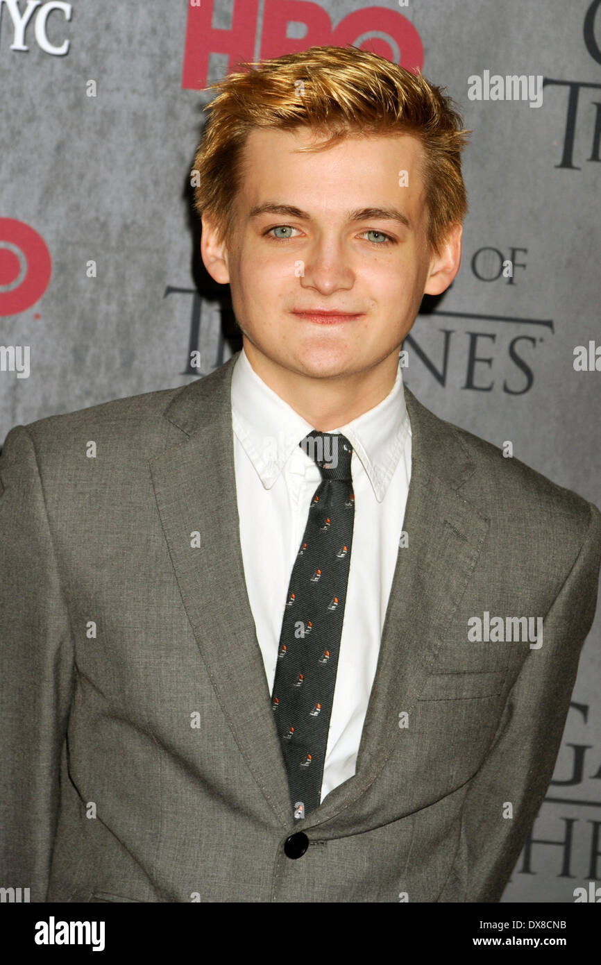 Jack Gleeson Teilnahme an der "Game Of Thrones" Staffel 4 premiere Avery Fisher Hall, Lincoln Center am 18. März 2014 in New York City Stockfoto