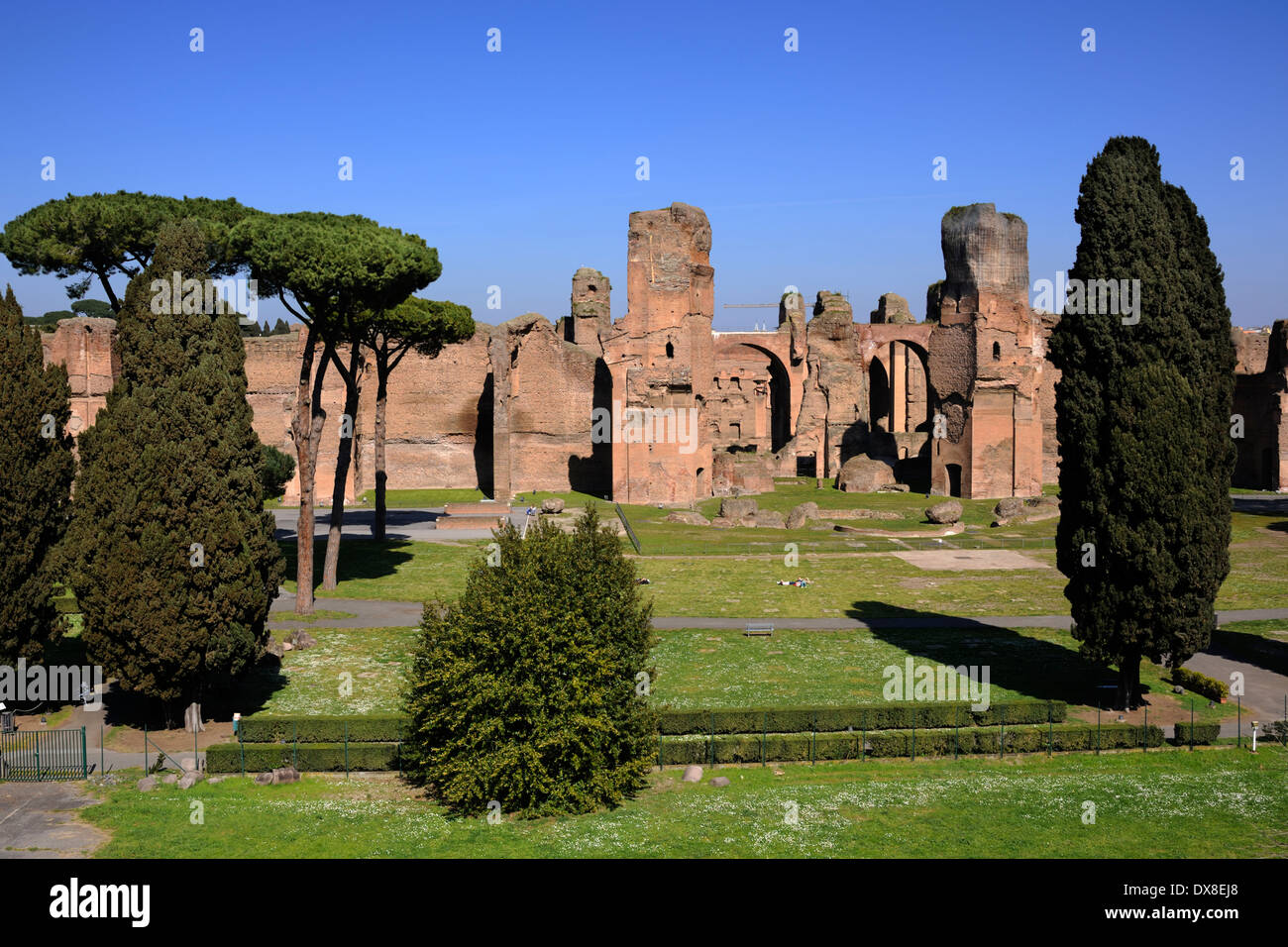 Italien, Rom, Terme di Caracalla, römische Bäder Stockfoto