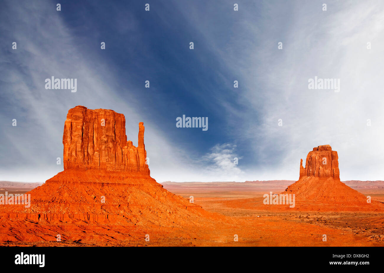 Die einzigartige Landschaft des Monument Valley, Utah, USA. Stockfoto
