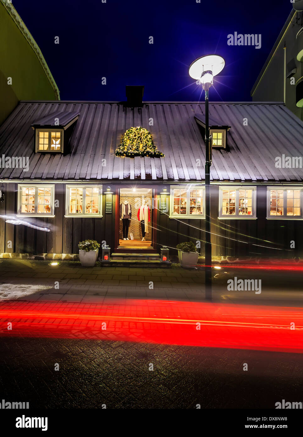 Weihnachtszeit, Reykjavik, Island Stockfoto