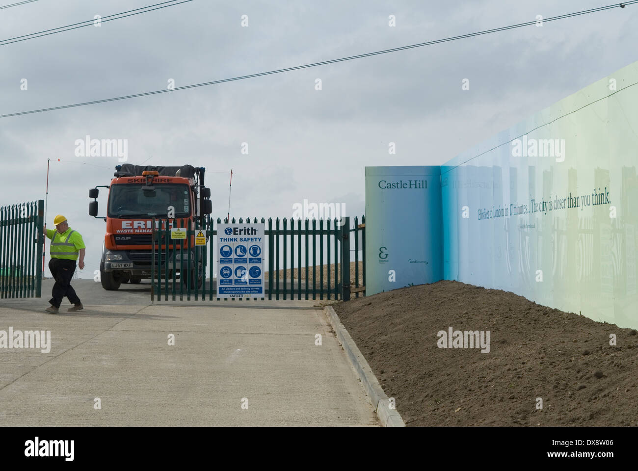 Ebbsfleet Valley Kent, Großbritannien. Teil der geplanten neuen Garden City. Castle Hill 2014 2010s UK HOMER SYKES Stockfoto