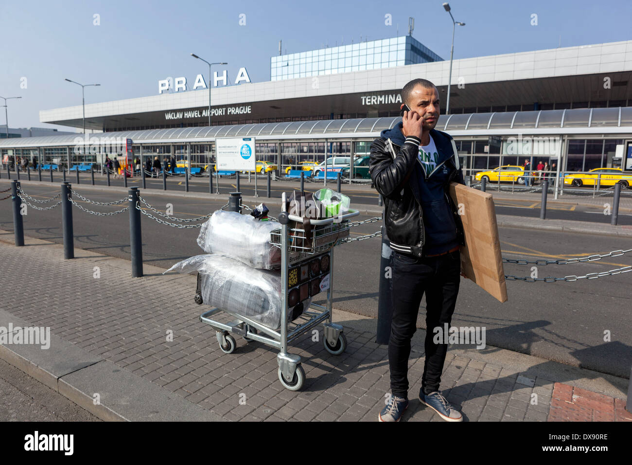 Flughafen Prag, Tschechische Republik Stockfoto