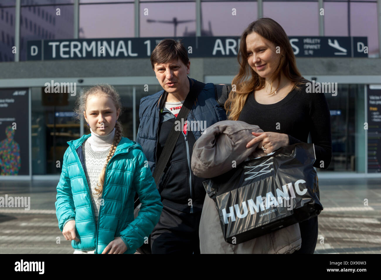 Flughafen Prag, Tschechische Republik Stockfoto