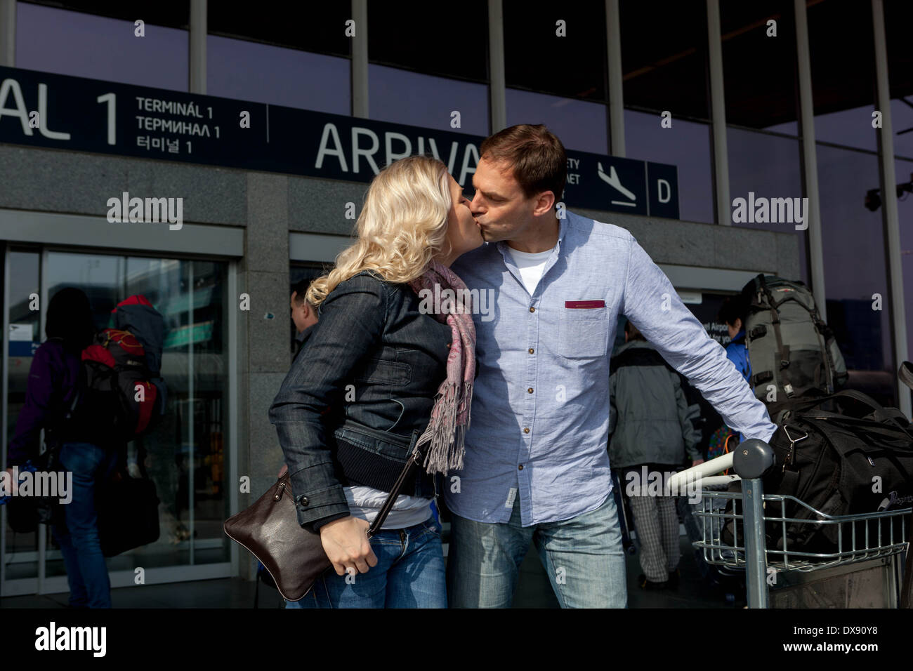Flughafen Prag, Tschechische Republik Stockfoto