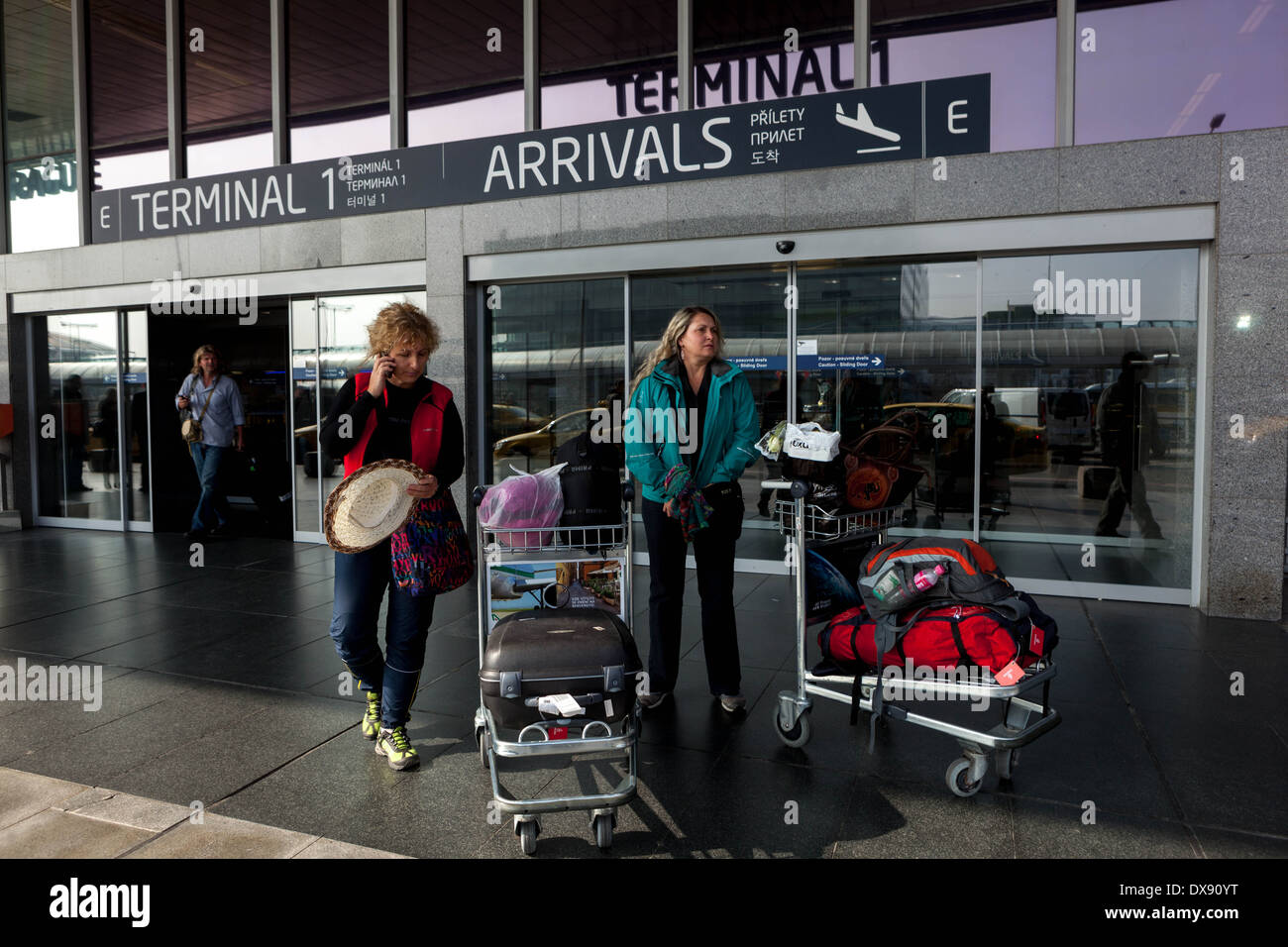 Flughafen Prag, Tschechische Republik Stockfoto