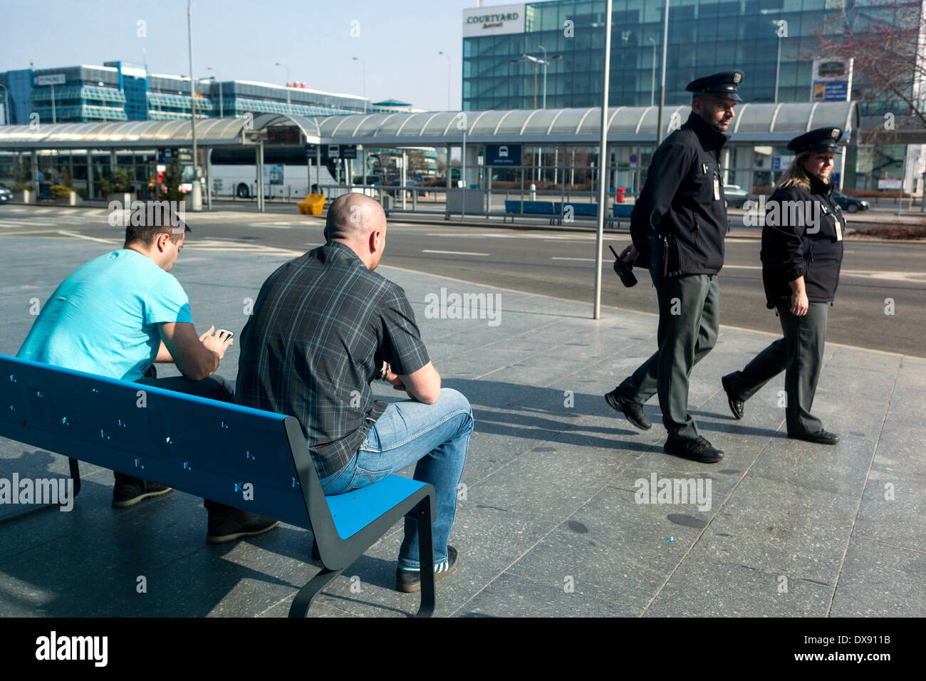 Flughafen Prag, Streife Tschechische Republik Stockfoto
