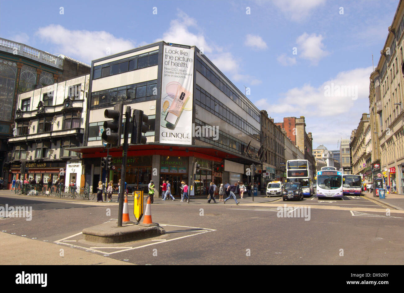 Ecke der Argyle Street, Union Street und Jamaica Street in Glasgow, Schottland Stockfoto