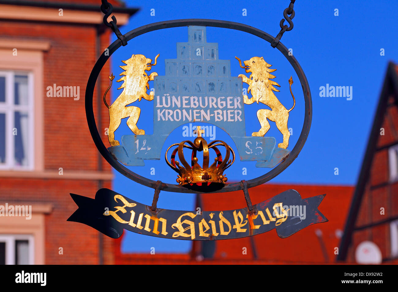 Zeichen, Lüneburg Stockfoto