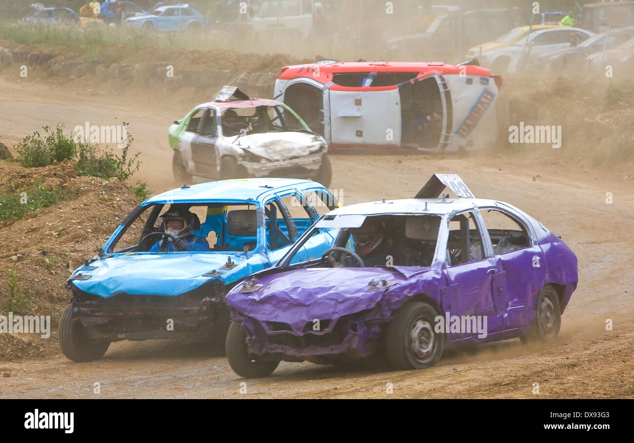 Stansted Raceway Banger Racing Stockfoto