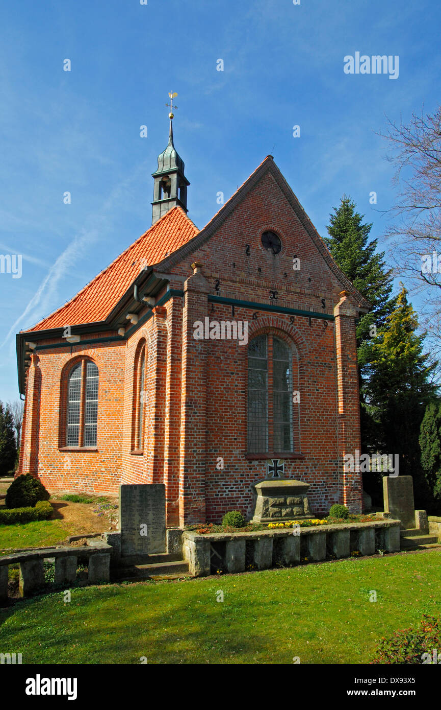 Kirche St. Georg, Krummendiek Stockfoto