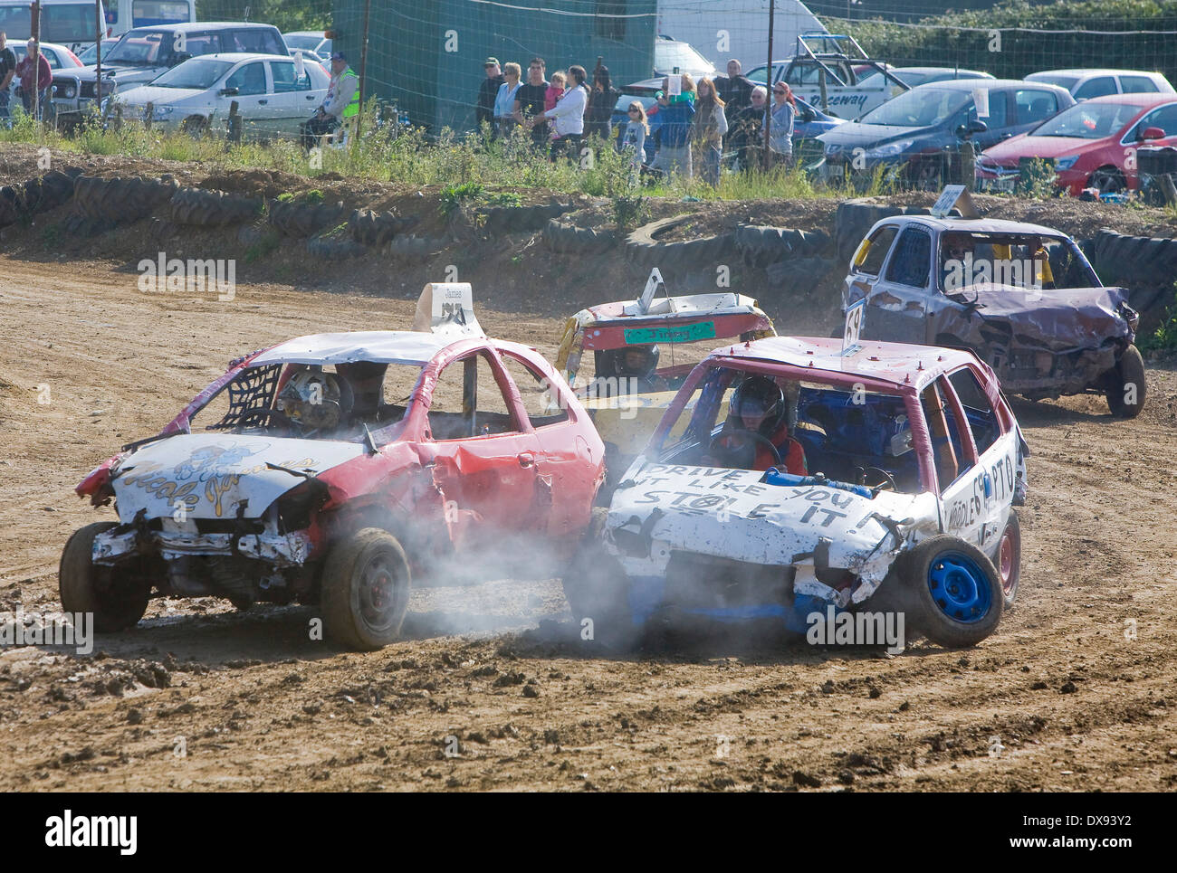 Stansted Raceway Banger Racing Stockfoto