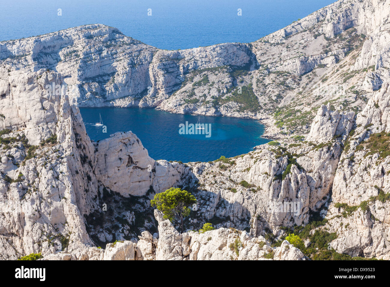 Calanques in der Nähe von Marseille und Cassis in Südfrankreich Stockfoto