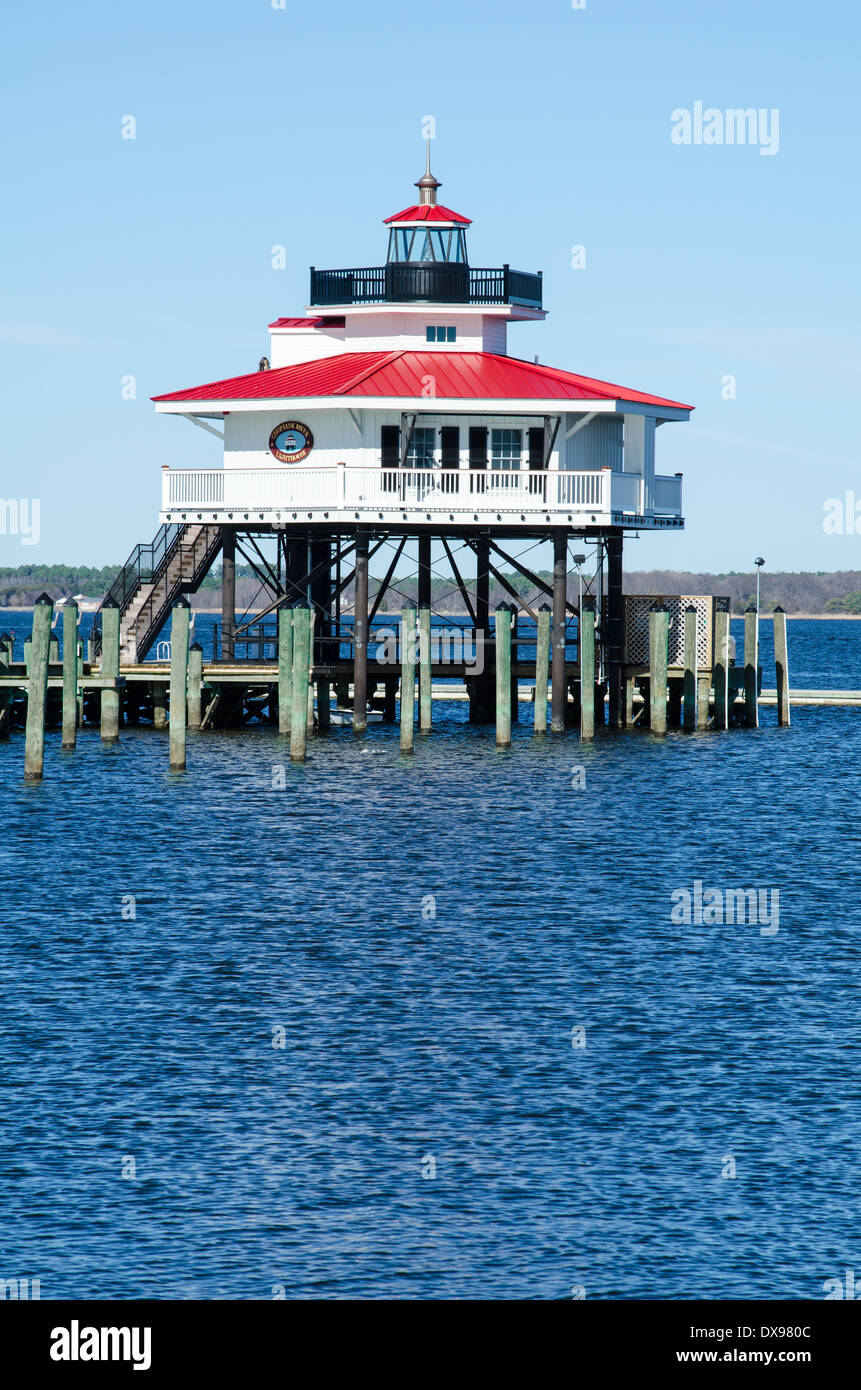 Der Choptank Leuchtturm in Cambridge, Maryland Stockfoto