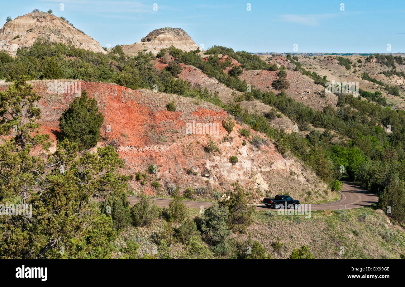 North Dakota, Theodore-Roosevelt-Nationalpark, South Unit, Blick vom Scenic Loop Drive Stockfoto