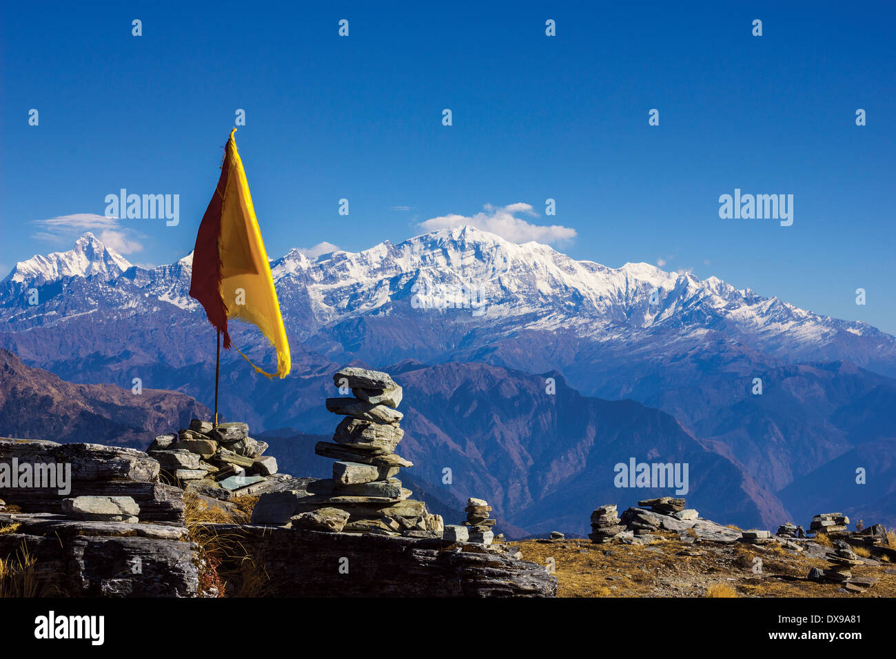 Chandrashila ist die Tungnath-Gipfel Stockfoto