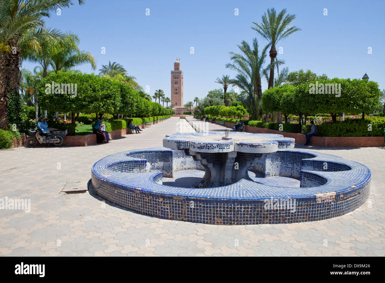 Afrika, Marokko, Marrakesch, Koutoubia-Moschee, die größte Moschee in Marrakesch Stockfoto