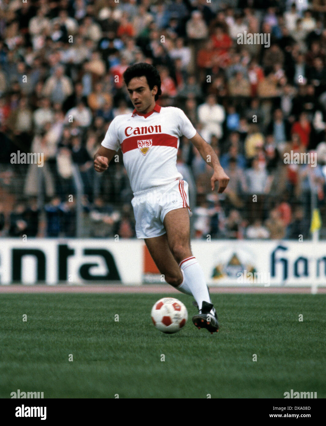 Carte Autographe Originale - Dieter Müller (VfB Stuttgart) - Saison 1981-82
