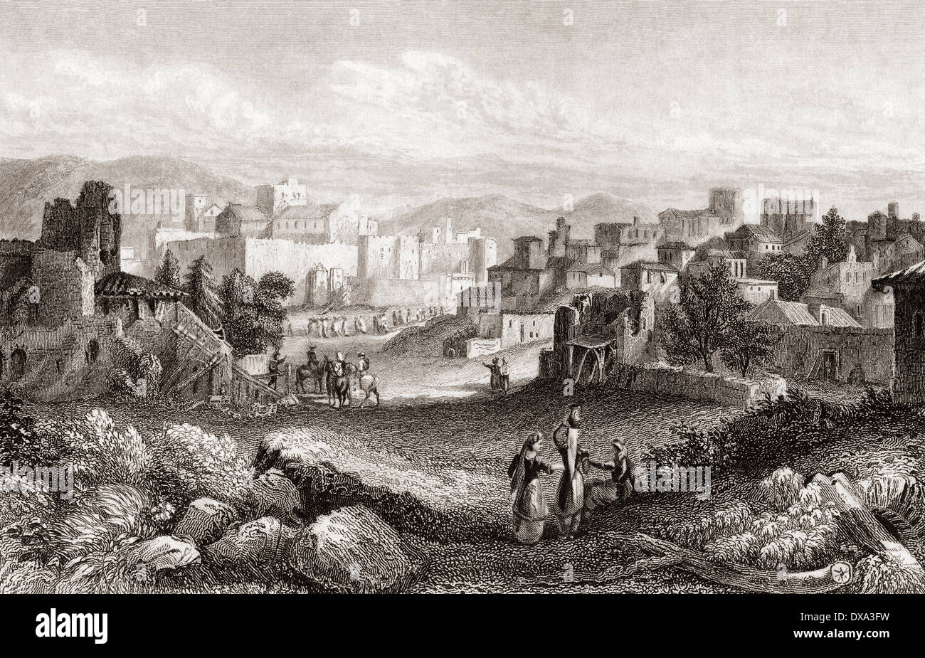 Bethlehem, Palästina im 19. Jahrhundert. Drucken Sie aus dem 19. Jahrhundert. Stockfoto