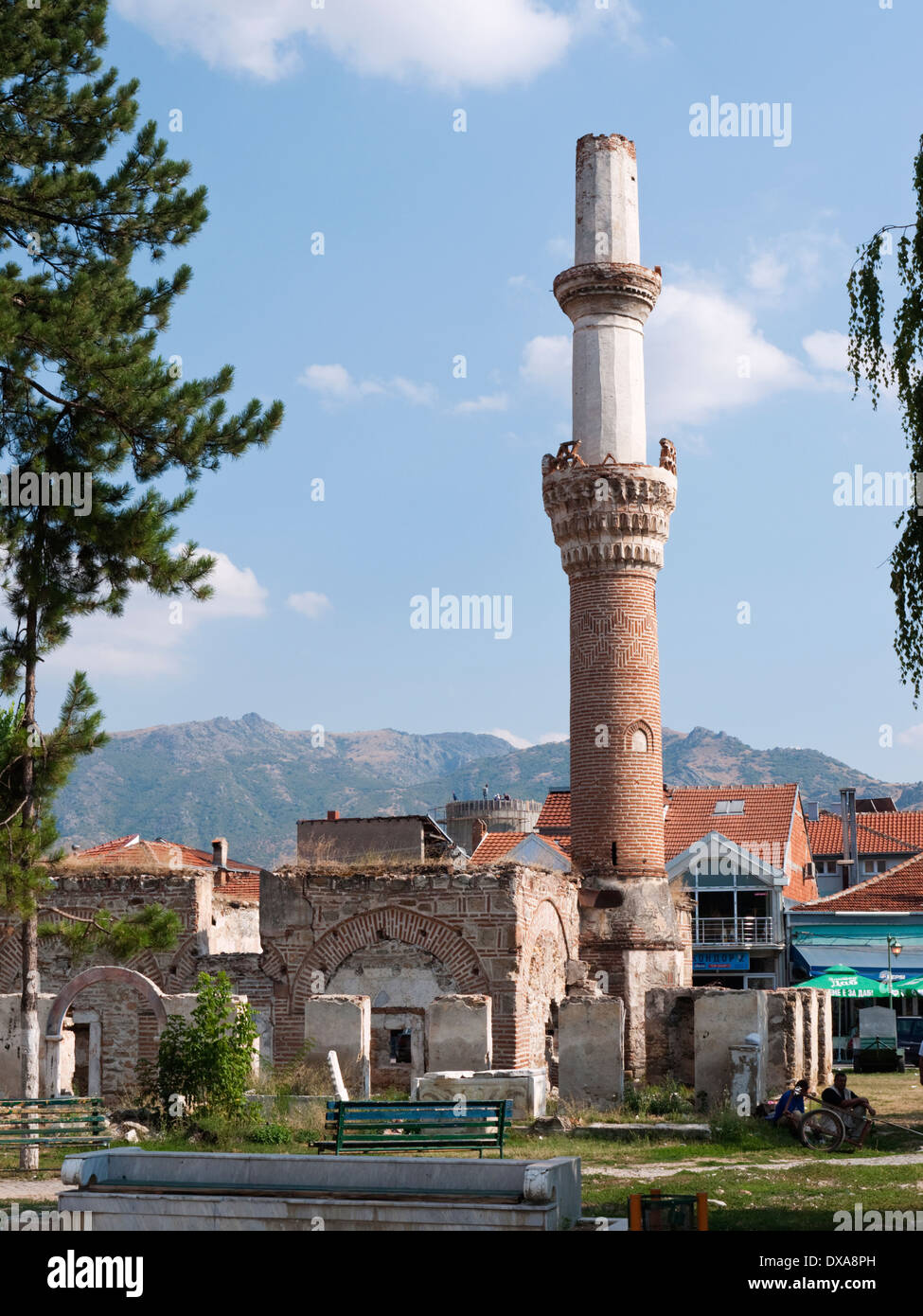 Zerstörten Moschee im Zentrum von Prilep, Mazedonien Stockfoto