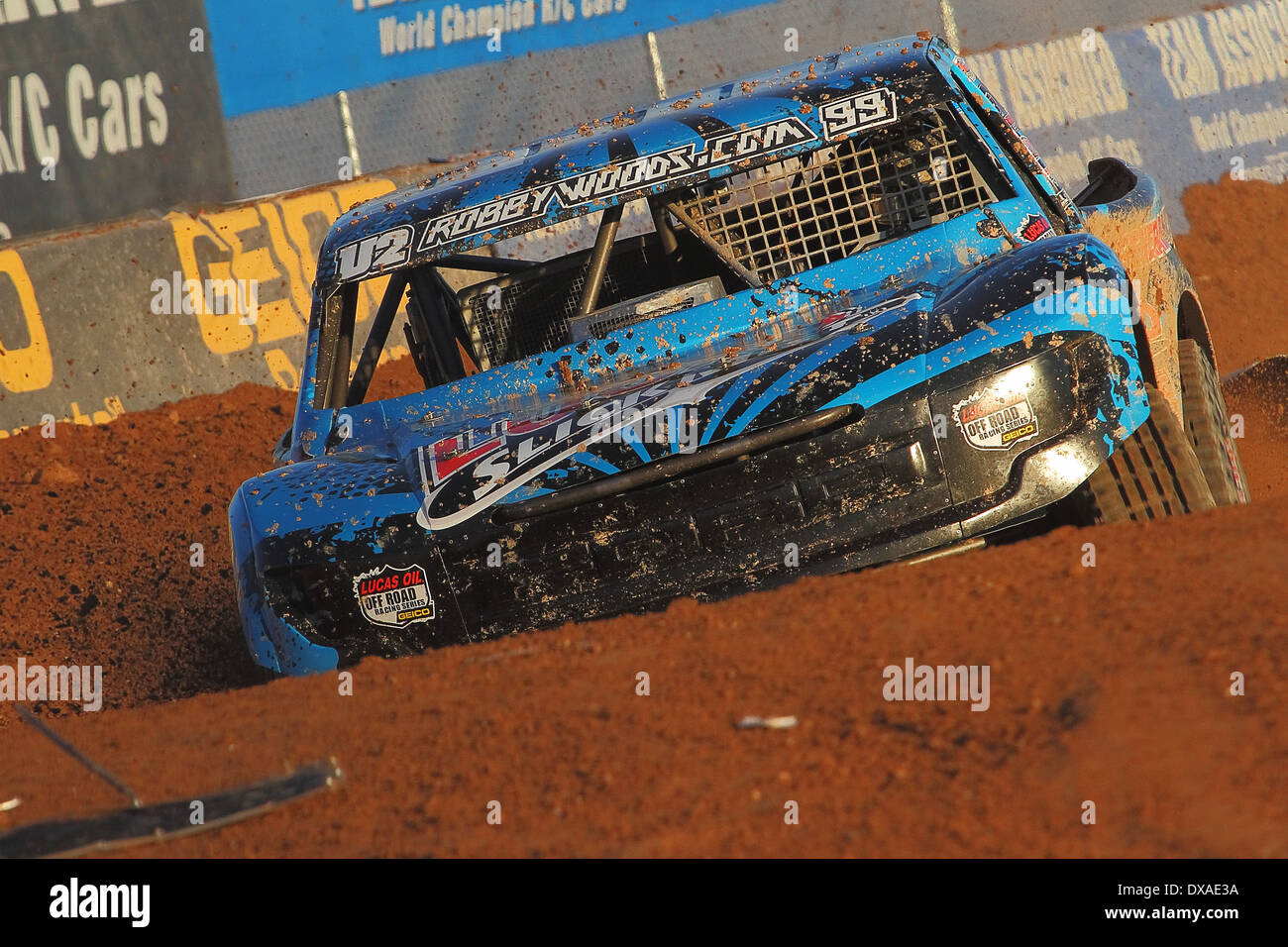 CHANDLER, AZ - 28 Okt.: Robby Woods (99) mit Geschwindigkeit während der Lucas Oil Off Road Series racing Challenge Cup am 28. Oktober 2012. Stockfoto