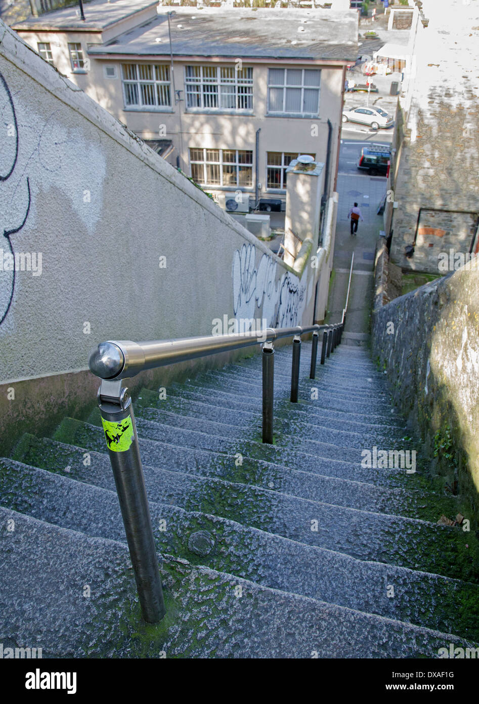 "Jacobs Ladder" ein Flug von steilen Schritte in Falmouth, Cornwall, UK Stockfoto