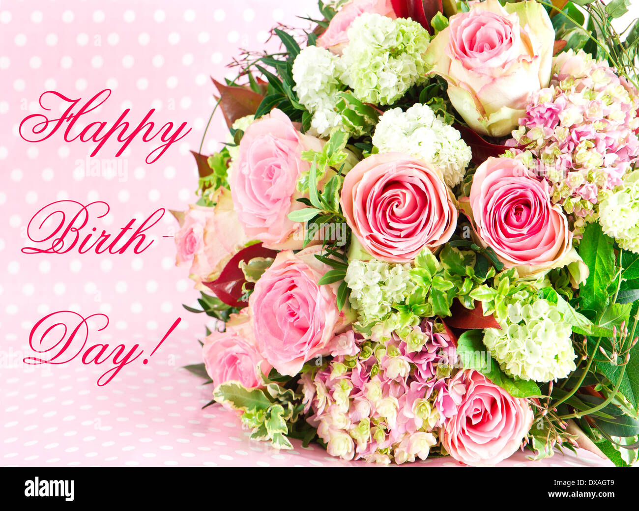 Herzlichen Glückwunsch zum Geburtstag! schöne Blumen Blumenstrauß  Stockfotografie - Alamy