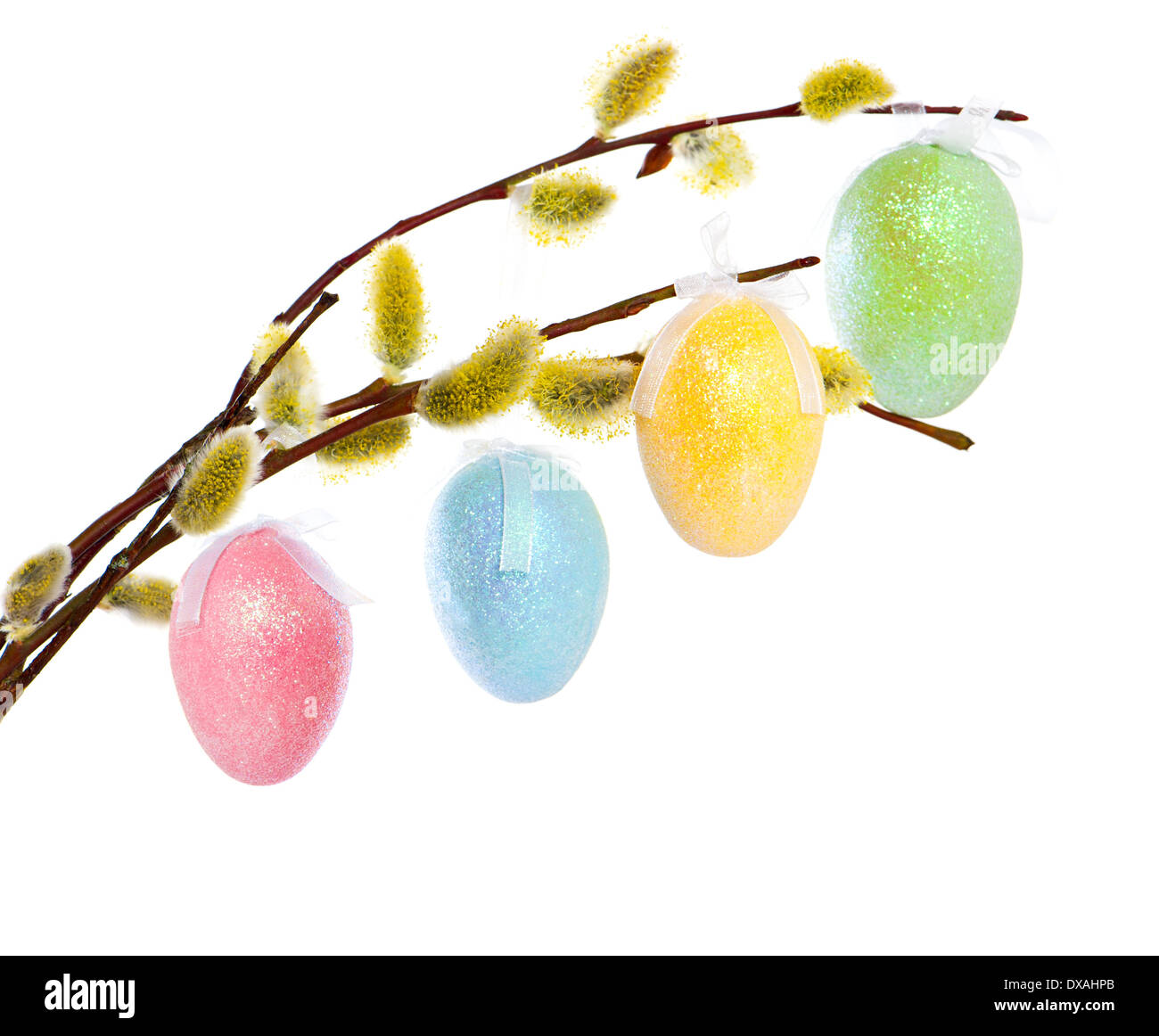 Baum mit Eiern Osterdekoration Frühling Stockfoto