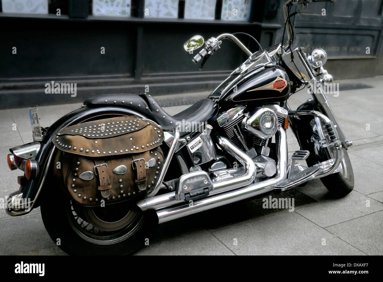 Harley Davidson Cruiser Motorrad Stockfoto