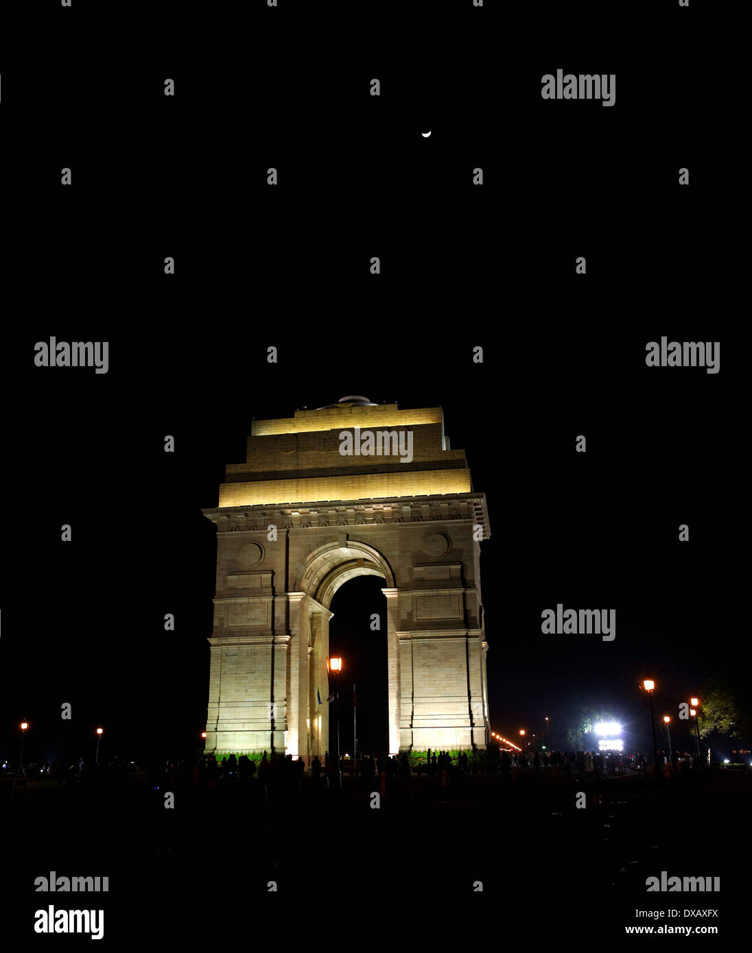 Das India Gate ist ein nationales Denkmal von Indien. Gelegen im Herzen von Neu-Delhi. Stockfoto