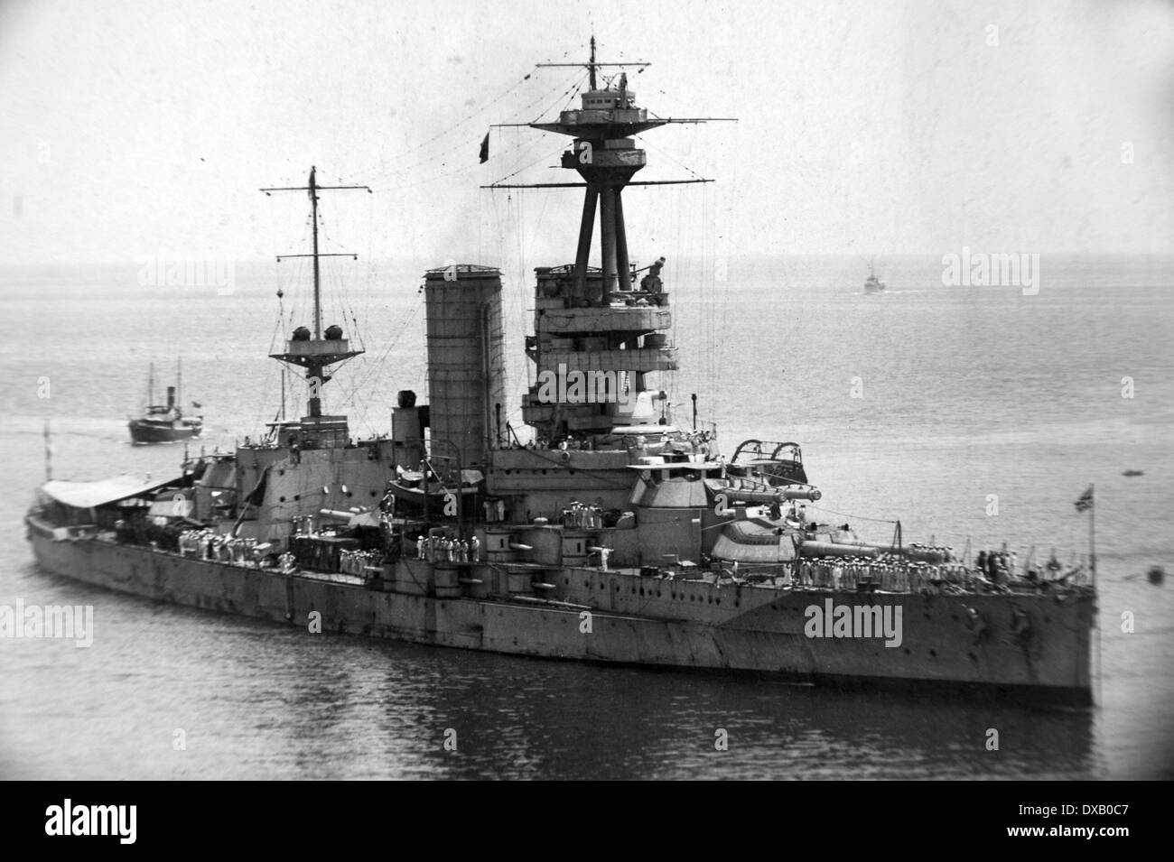 Königliche Marine Kriegsschiff WW1 Stockfoto