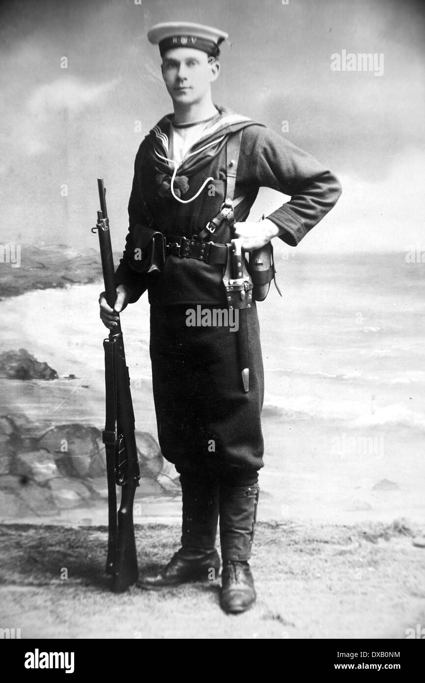 Royal Navy reserve Seemann von ww1 Stockfoto