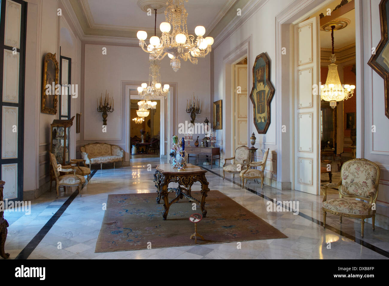 Zeichnung Zimmer Palacio de Los Capitanes Generales Alt-Havanna-Kuba Stockfoto