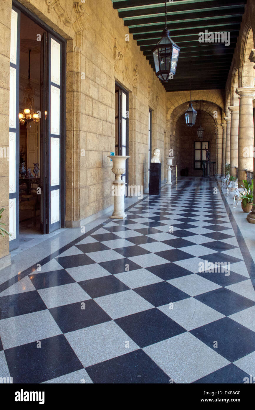 Galerie Palacio de Los Capitanes Generales Alt-Havanna-Kuba Stockfoto