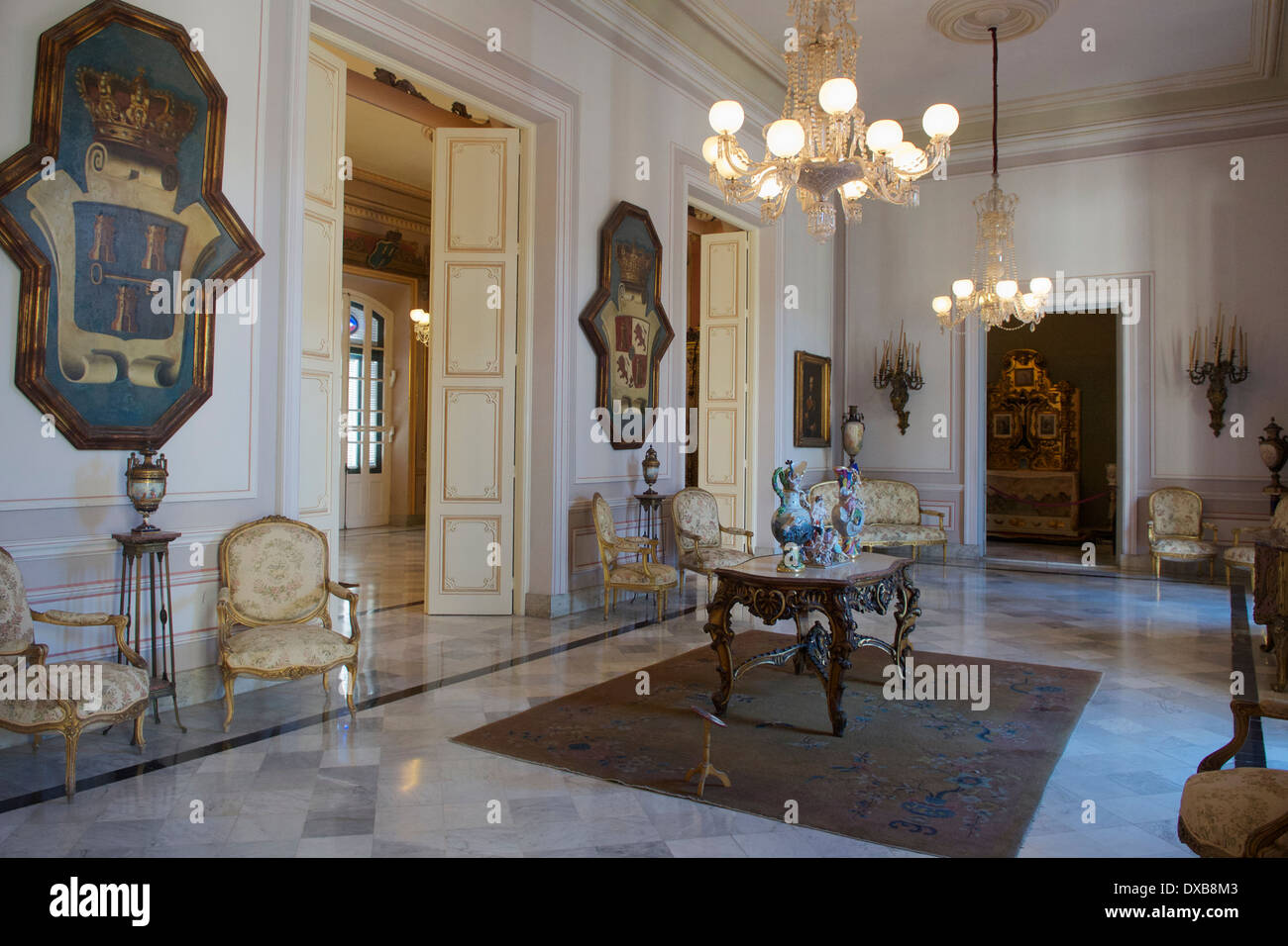 Salon Palacio de Los Capitanes Generales Alt-Havanna-Kuba Stockfoto