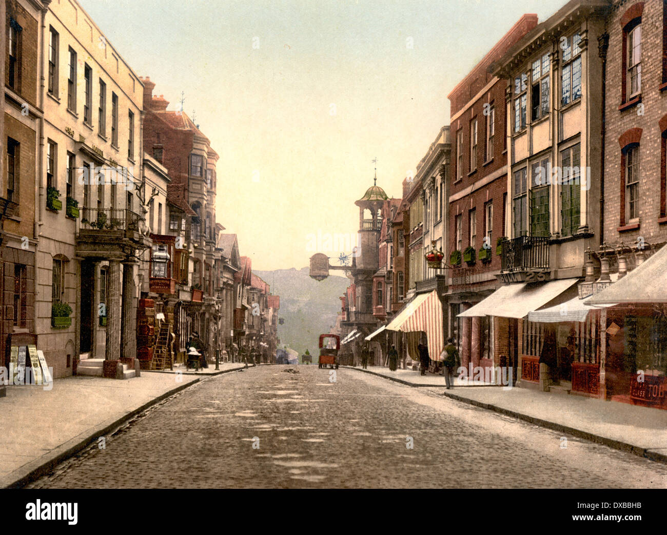 High Street, Guildford, England, um 1900 Stockfoto