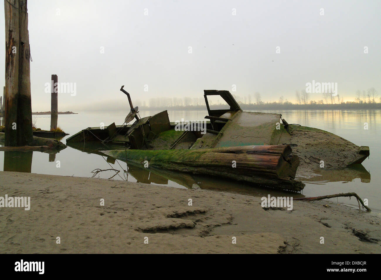 Versunkenen Boot Stockfoto