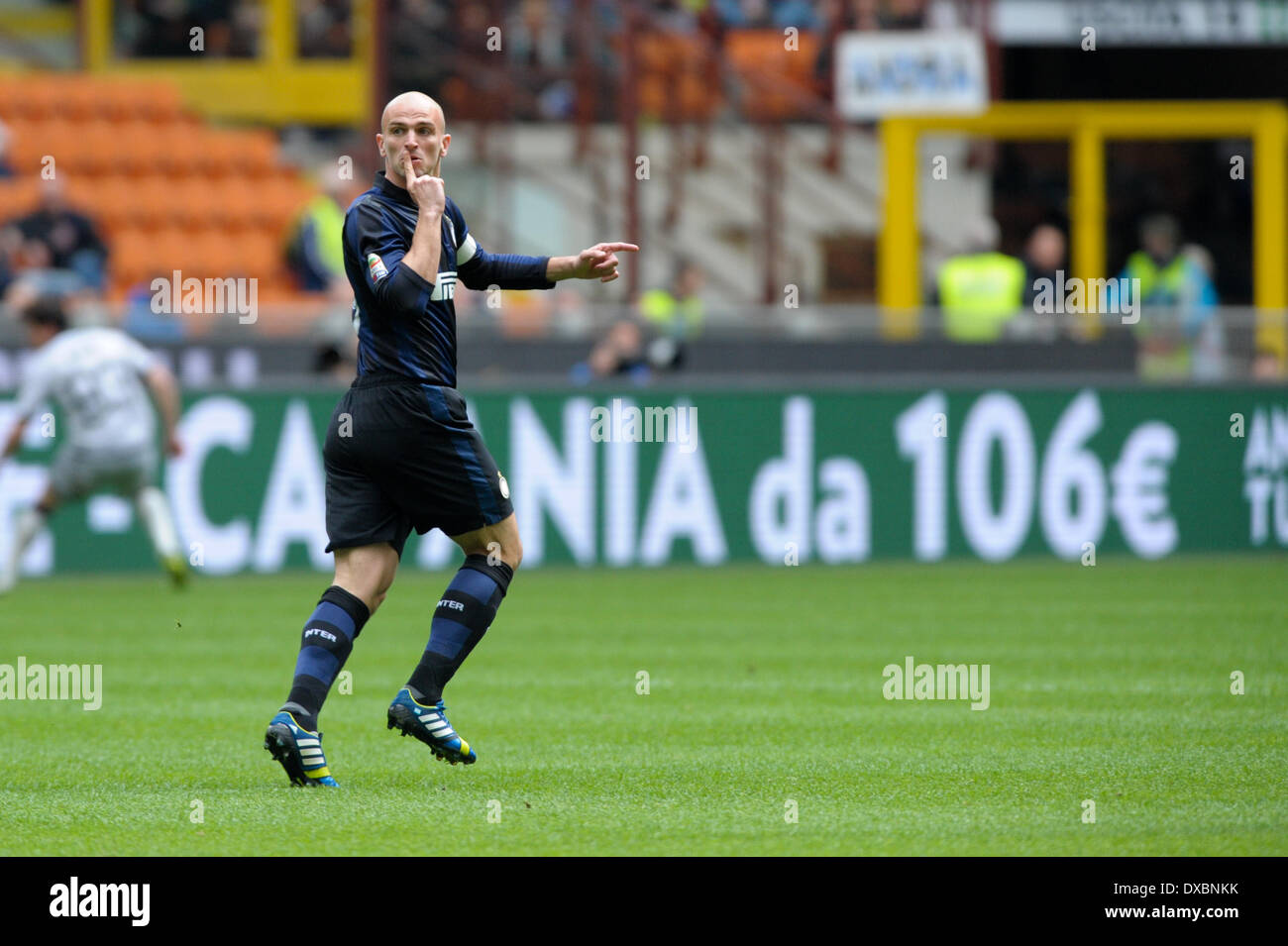 Mailand, Italien. 23. März 2014. Cambiasso Esteban (INter) während der Serie Amatch zwischen Inter Vs "Atalanta", am 23. März 2014. Bildnachweis: Adamo Di Loreto/NurPhoto/ZUMAPRESS.com/Alamy Live-Nachrichten Stockfoto