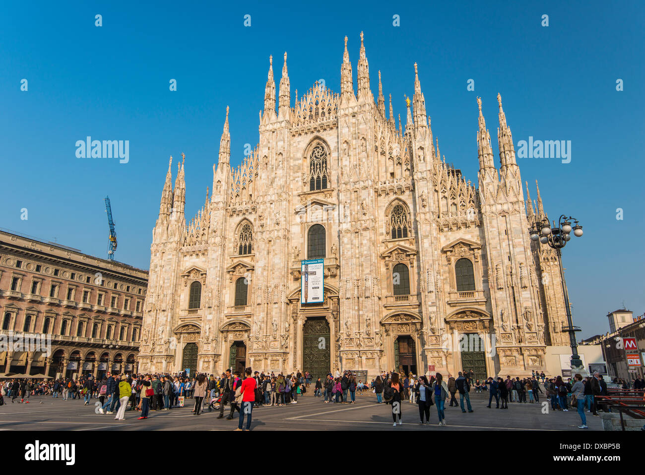 Dom bei Sonnenuntergang, Mailand, Italien Stockfoto