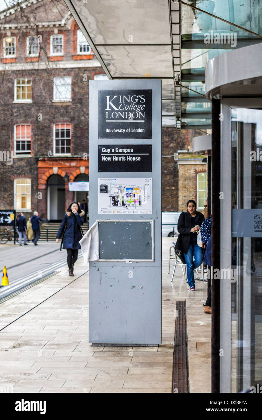 Neue Jagd Hausbibliothek Eingang auf Kerls Campus KCL Kings College London, UK Stockfoto