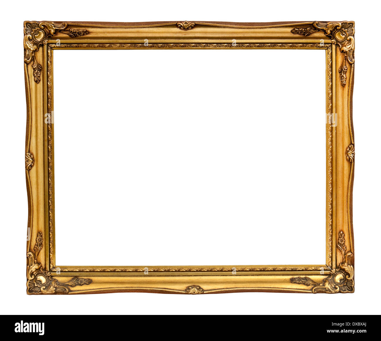 Ausschnitt des vergoldeten Rahmen, ideal für Ihr eigenes Bild einfügen / Malerei Stockfoto