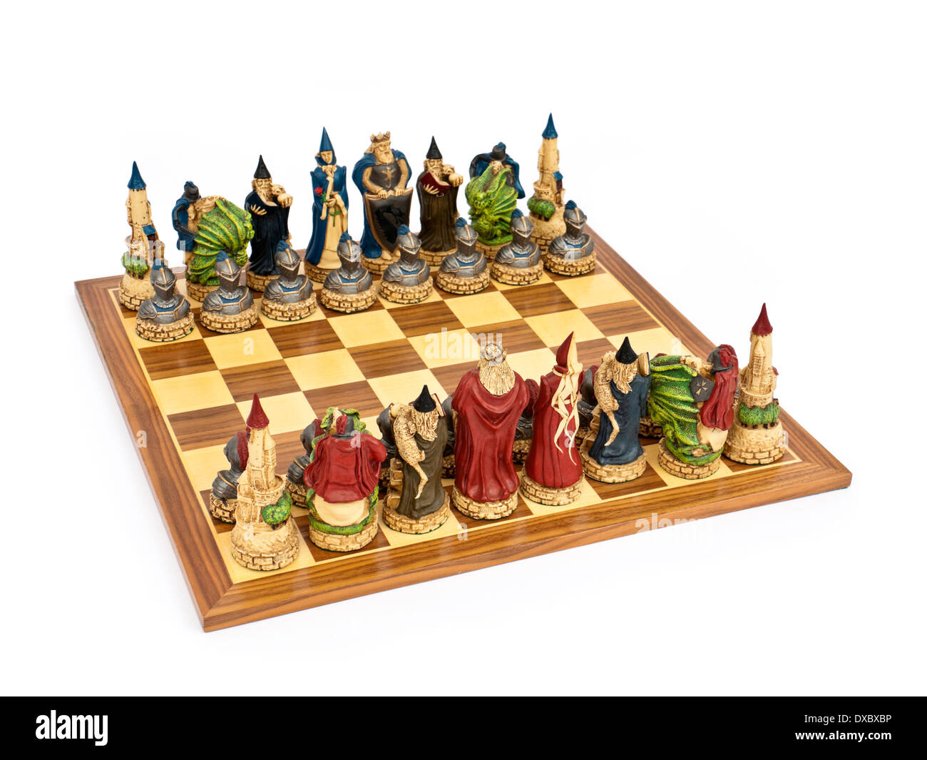 Luxus 'King Arthur' unter dem Motto Schachspiel von Kenner Games Stockfoto