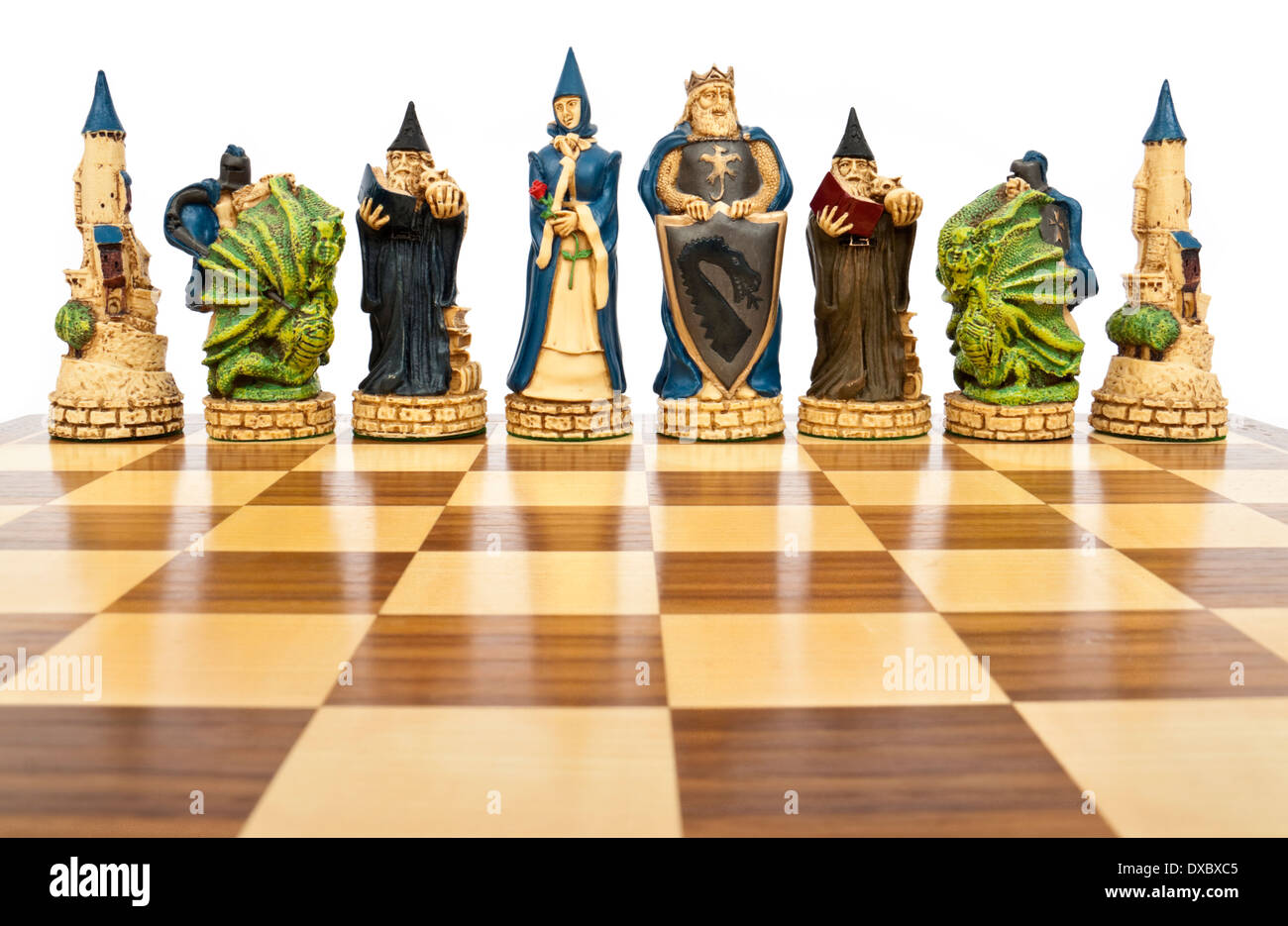 Luxus 'King Arthur' unter dem Motto Schachspiel von Kenner Games Stockfoto