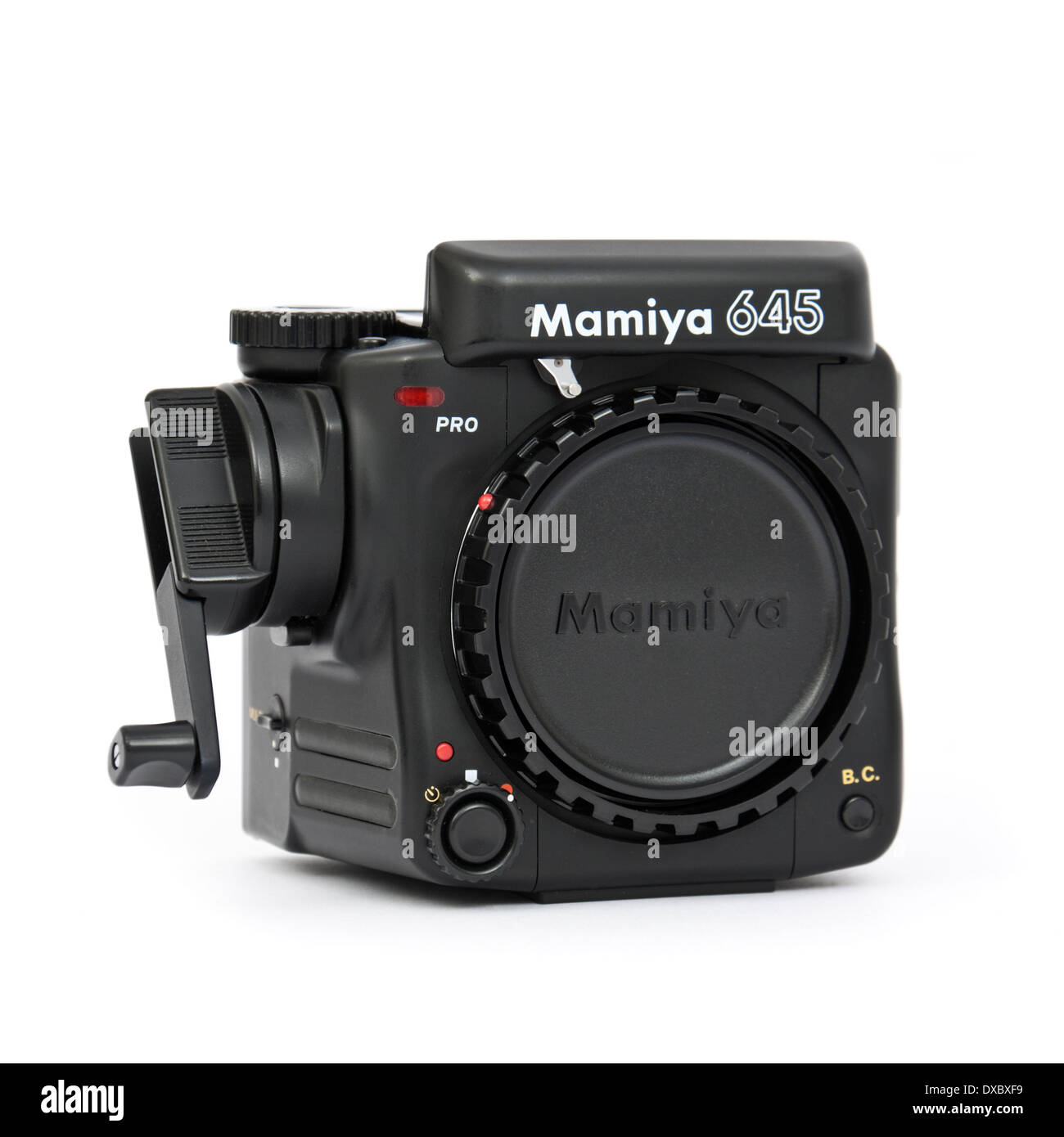Mamiya 645 Pro professionelle Mittelformat-Film-Kamera, in der Produktion zwischen 1993 und 1998 Stockfoto