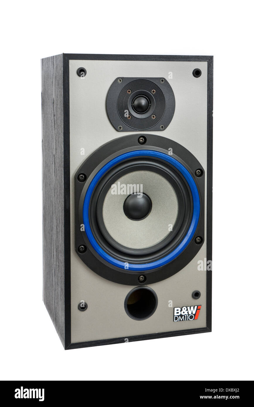 B&W (Bower und Wilkins) DM110i Lautsprecher aus den späten 1980er Jahren Stockfoto