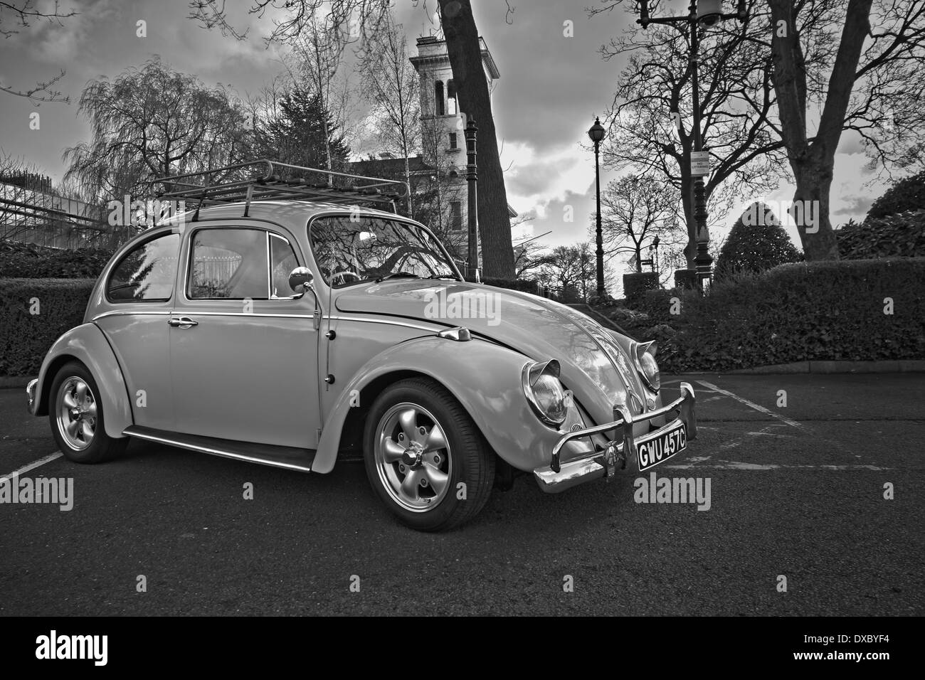 Old Car Volkswagen Beetle Interior Stockfotos Old Car