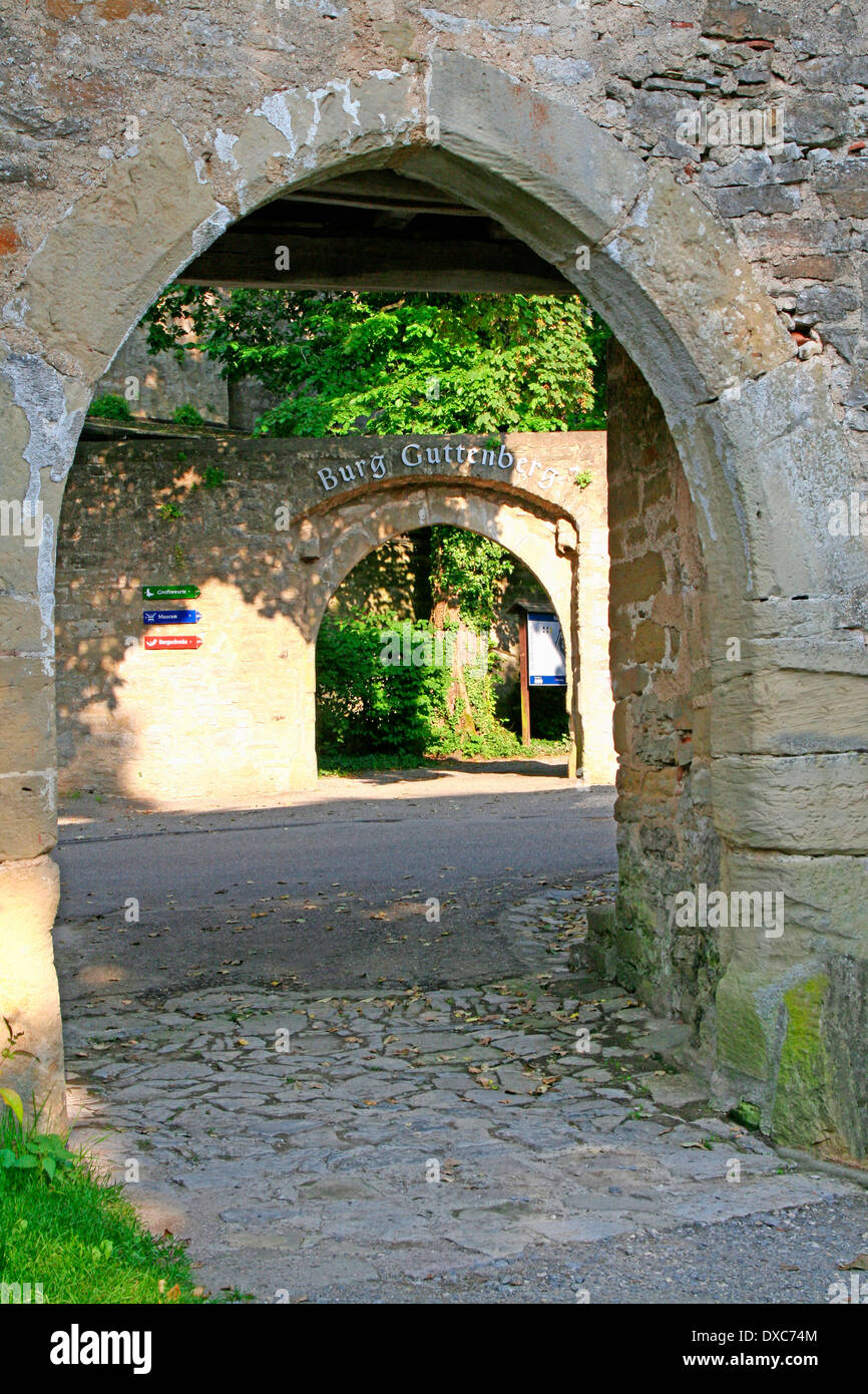 Burg Guttenberg, Gundelsheim Stockfoto